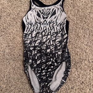 GK Black and White Abstract Bodysuit